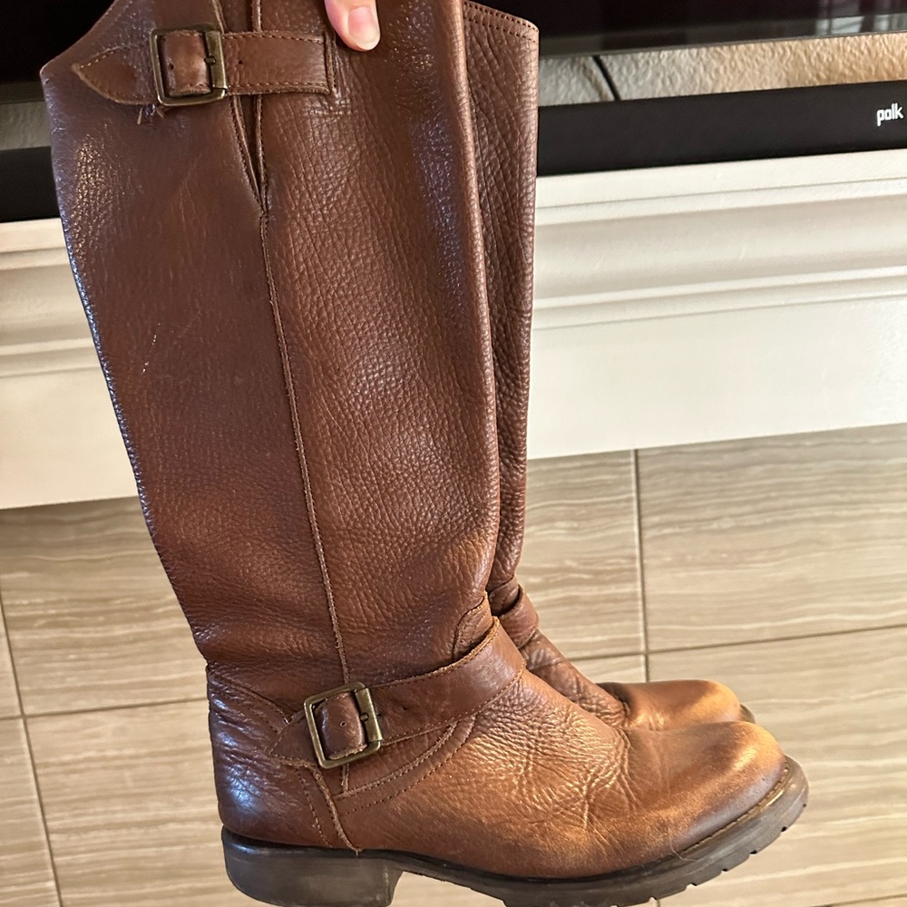Steve Madden Leather Riding Boots Size 9